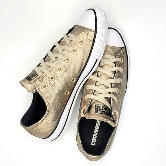 metallic converse shoes